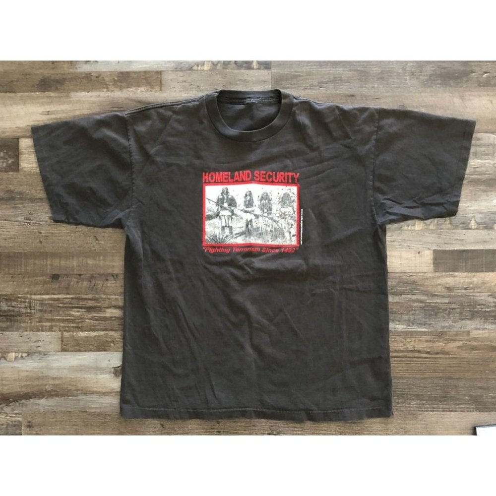 Homeland Security Fighting Terrorism Since 1482 Mens 2XL T Shirt Gray